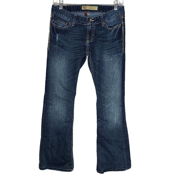 BKE Emma Bootcut Stretch Denim Distressed Jeans 27